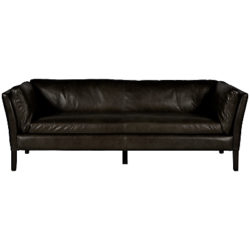 Halo Groucho Large Aniline Leather Sofa Old Saddle Black